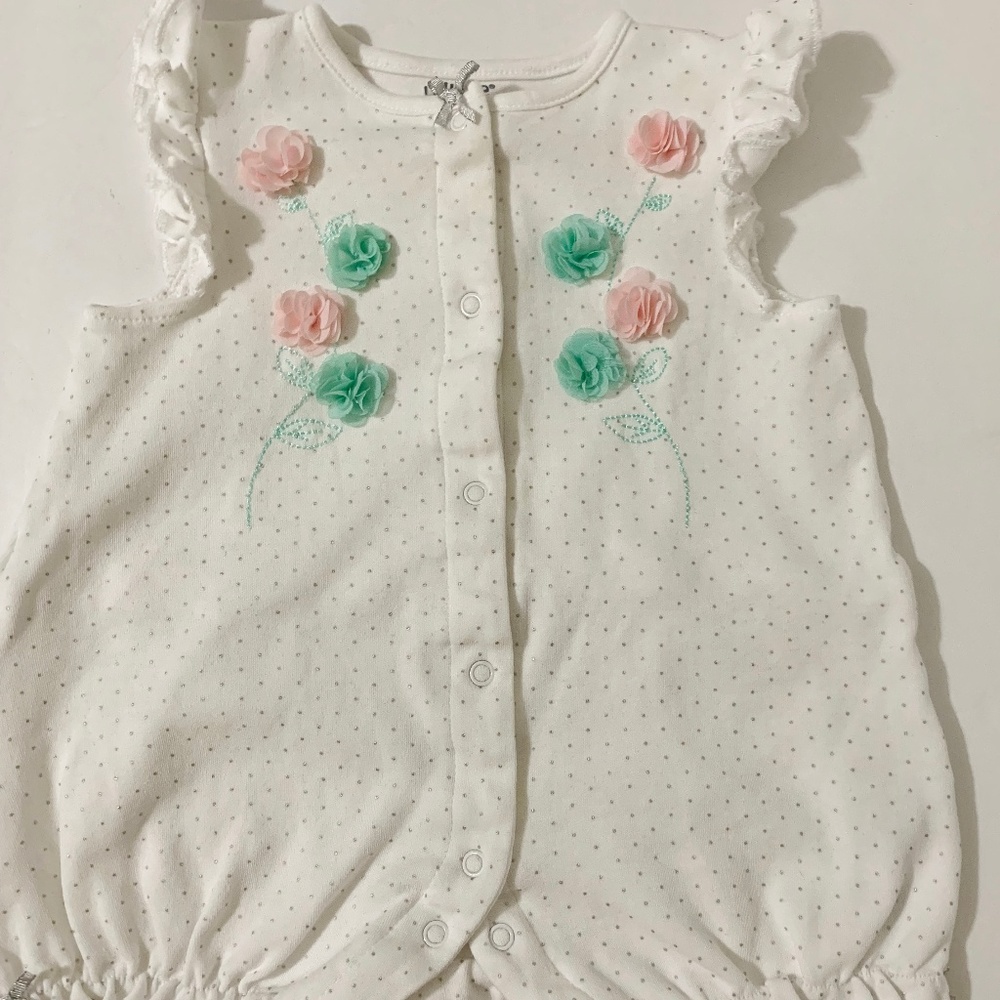 Baby Girl Little Me Romper Onesie  6 M